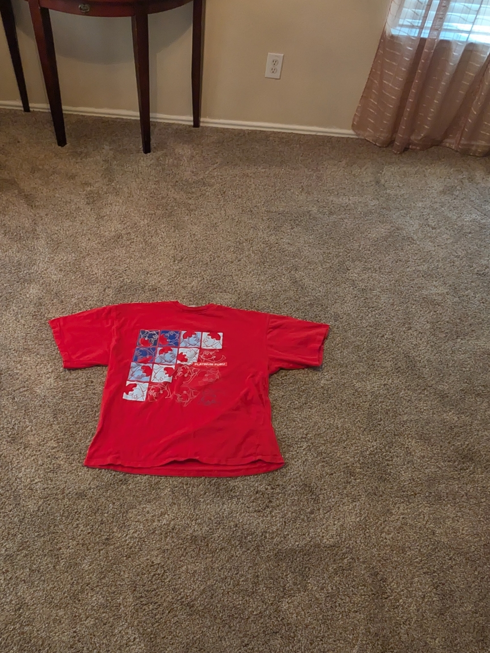 Mens Vintage Y2K Streetwear Platinum FUBU Fat Albert Red Graphic T Shirt Sz 2XL